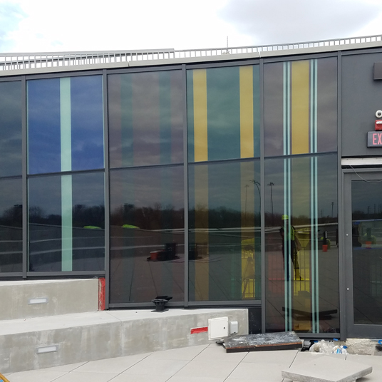 Decorative Architectural Multi-layered Colored Film for Glass (Ohio Veterans Memorial Museum))