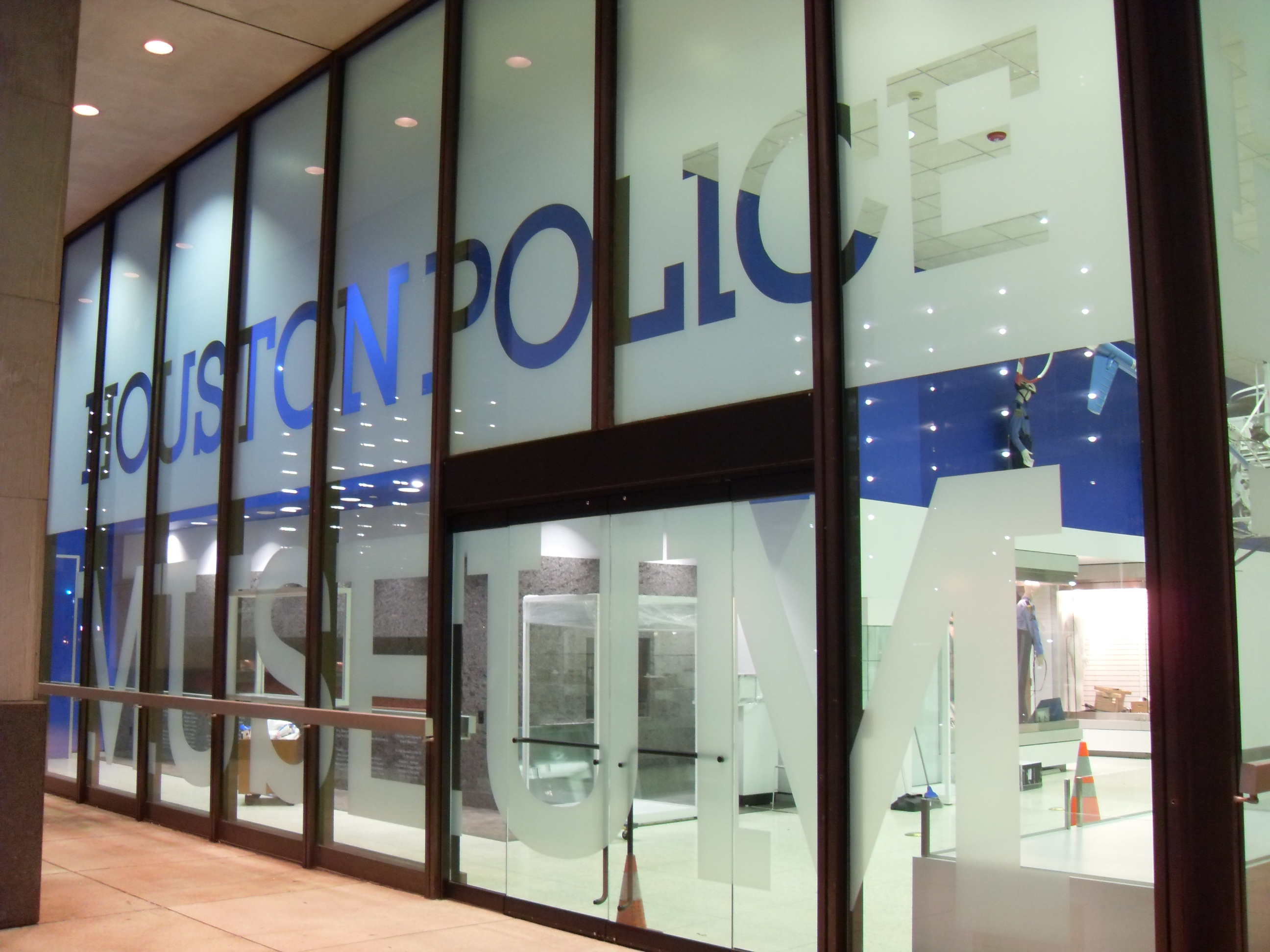 Etch Frost on Houston Police Museum Etch Frost on Houston Police Museum