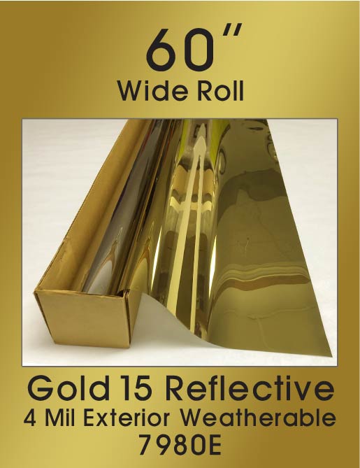 Click Here to ORDER FILM Gold 15 - 4 Mil Exterior Weatherable - 60" - 7980E - Colored Window Film