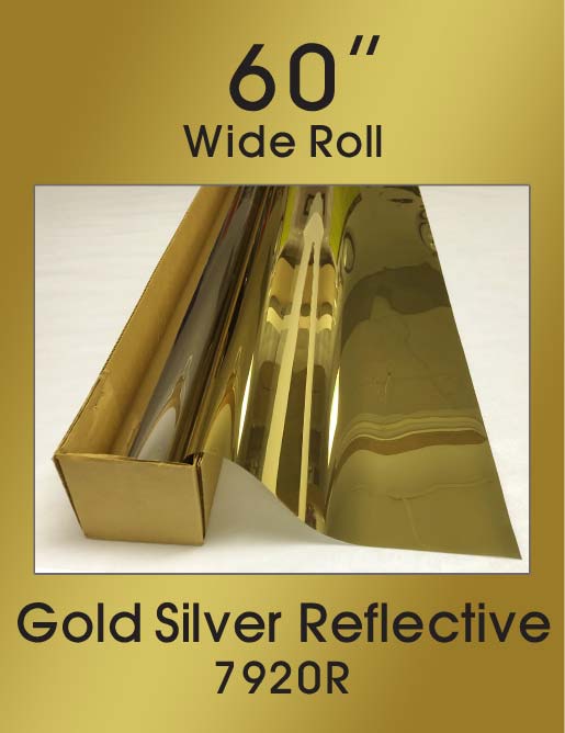 Click Here to ORDER FILM Gold Silver Reflective 60" - 7920R - Colored Window Film