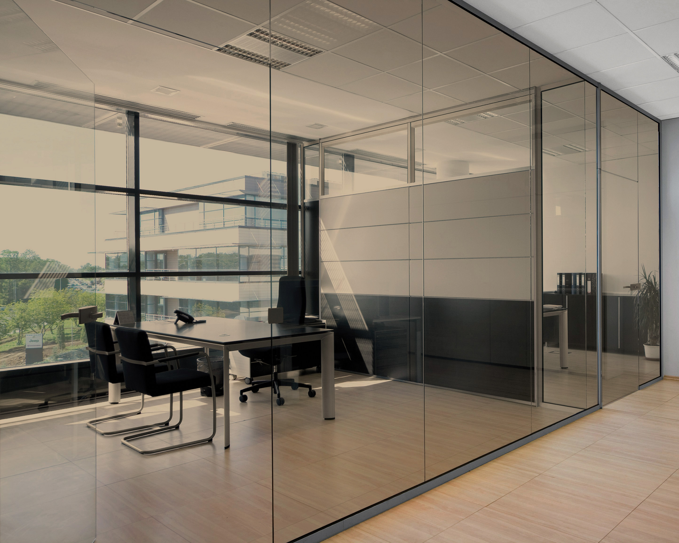 Hazel on Office Glass (See Through Appearance)