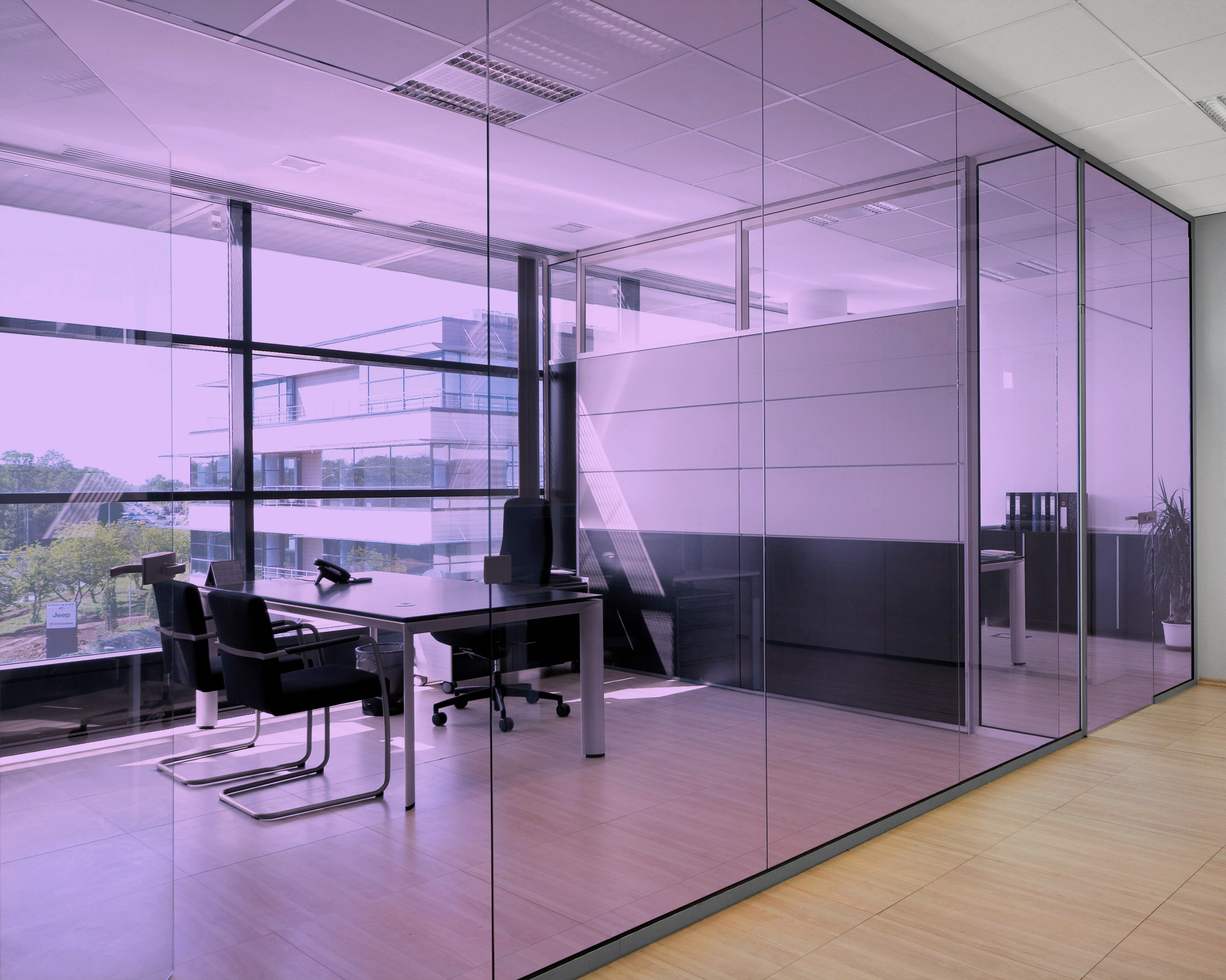 Lavender on Office Glass (See Through Appearance)