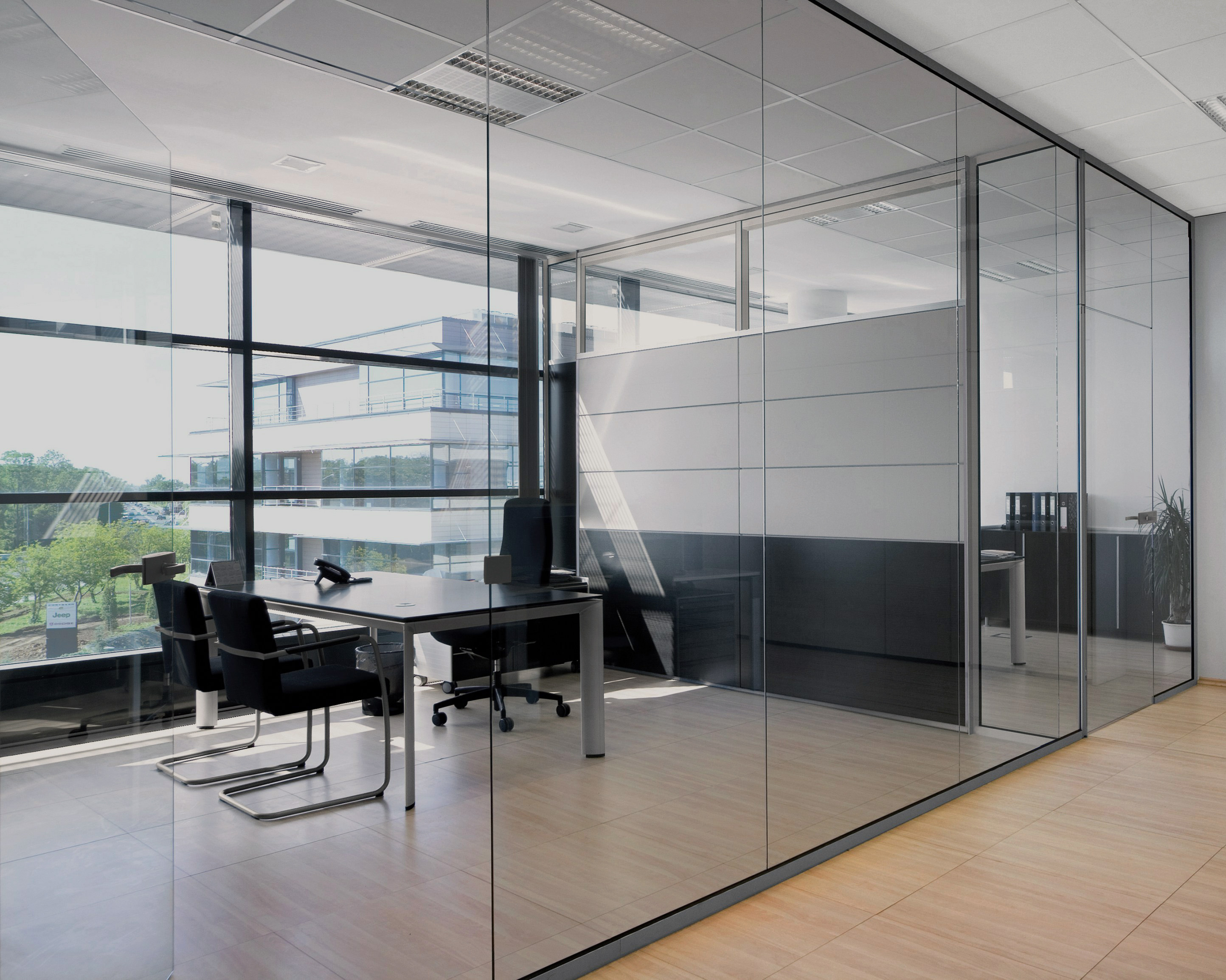 Light Gray 65 on Office Glass (See Through Appearance)