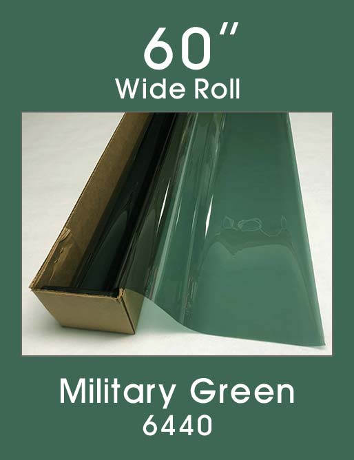 Click Here to ORDER FILM Military Green 60" - 6440 - Colored Window Film