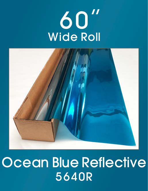 Click Here to ORDER FILM Ocean Blue Reflective 60" - 5640R - Colored Window Film