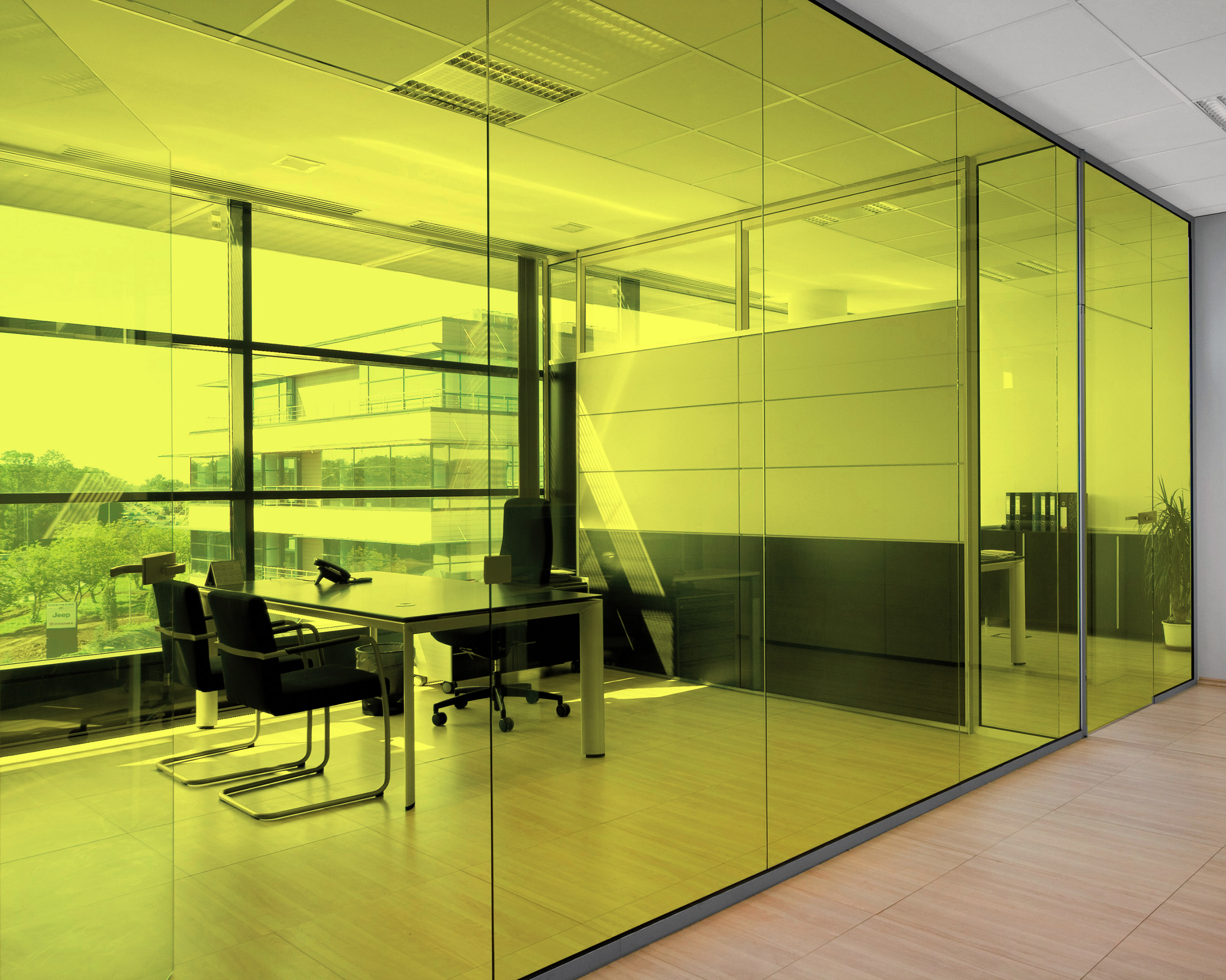 Light Yellow 80 on Office Glass (See Through Appearance) Light Yellow 80 on Office Glass (See Through Appearance)