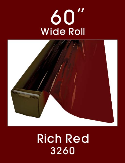 Click Here to ORDER FILM Rich Red 60" - 3260 - Colored Window Film